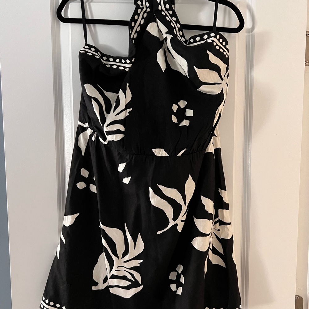 Black and White Floral Dress